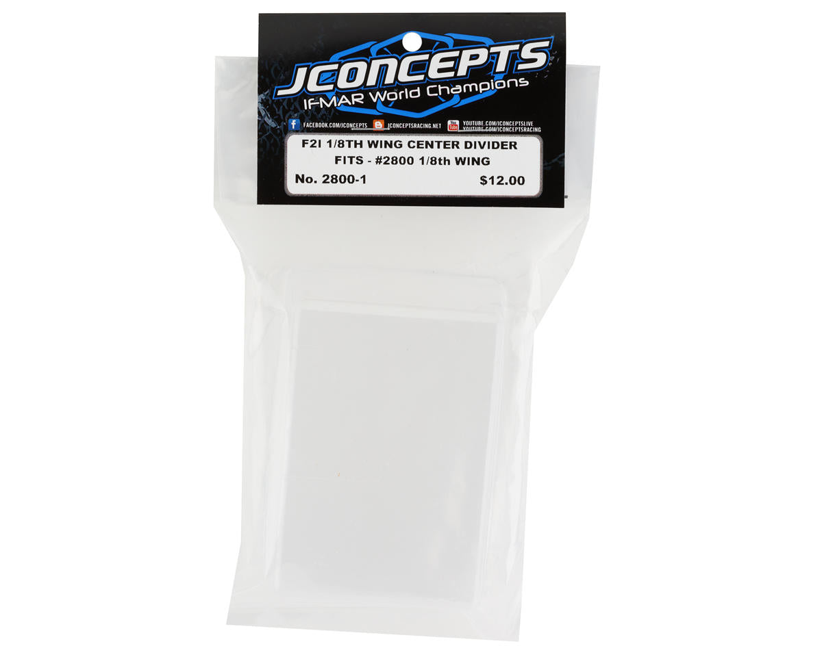 JConcepts F2I 1/8th Buggy Wing Polycarbonate Center Divider (Clear)