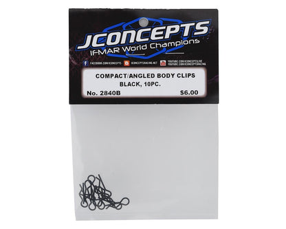 JConcepts Compact Angled Body Clips (10) (Black)