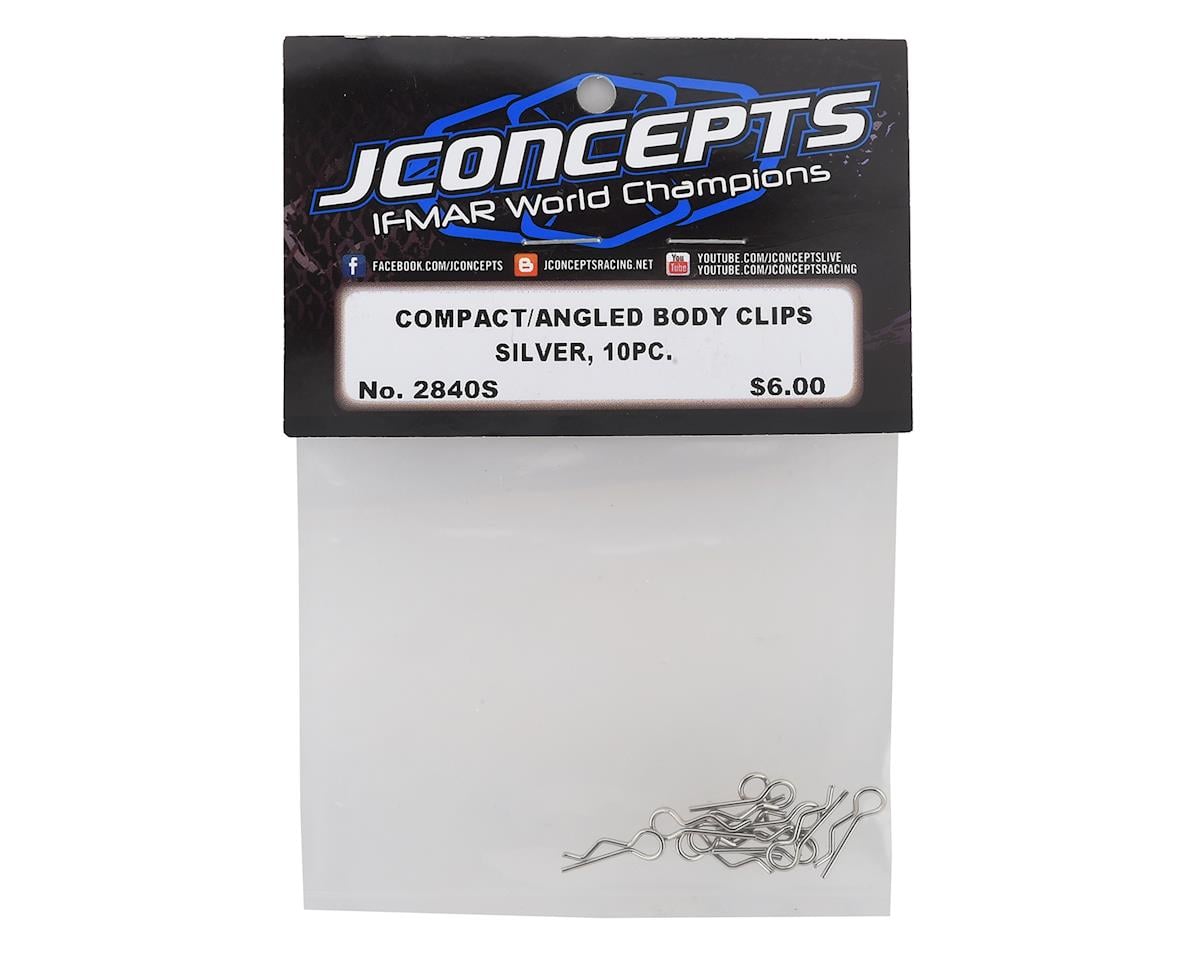 JConcepts Compact Angled Body Clips (10) (Silver)