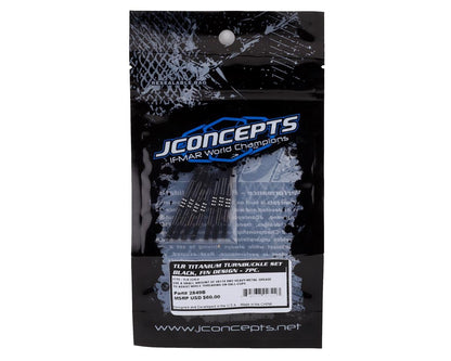 JConcepts TLR 22X-4 3.5mm Fin Turnbuckle Kit (Black) (7)