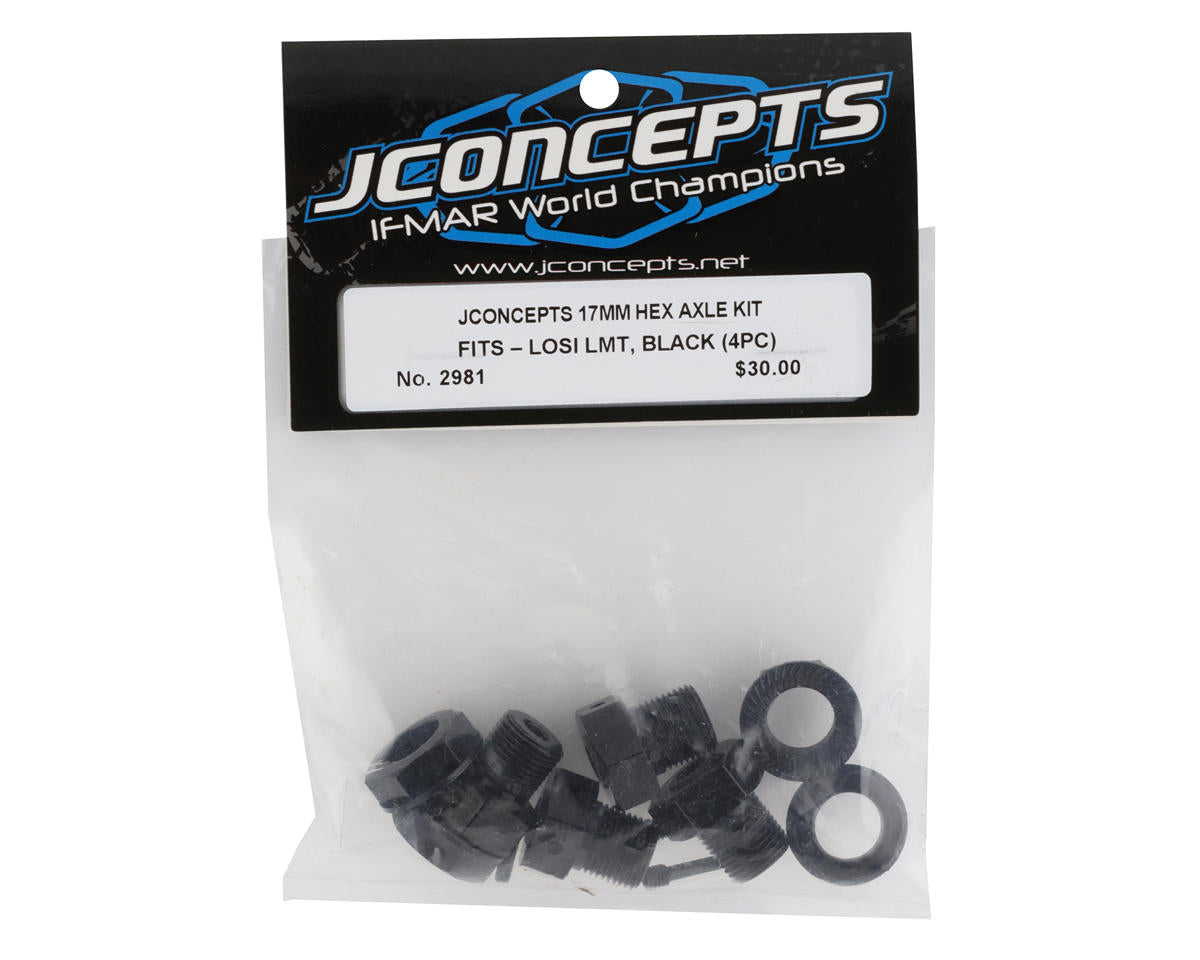 JConcepts Losi LMT Aluminum 17mm Hex Kit (Grey) (4)