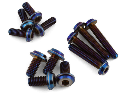 JConcepts Team Associated B6.4 Titanium Top Hat Upper Screws Set (70) (Blue)