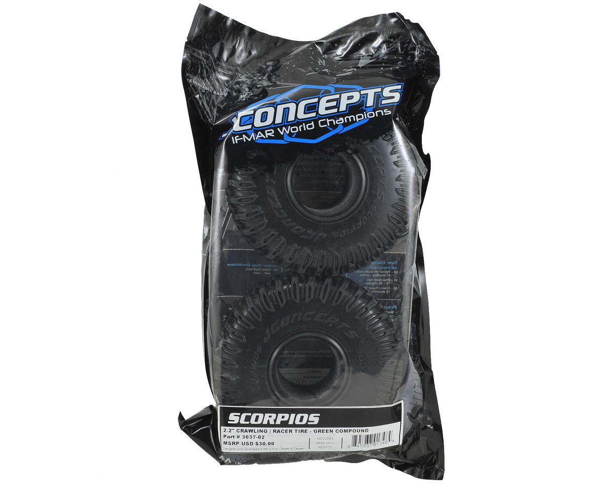 JConcepts Scorpios 2.2" Rock Crawler Tires (2) (Green)