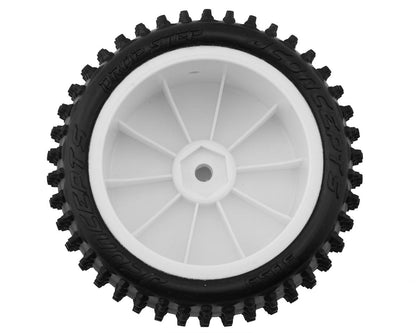 JConcepts Drop Step 2.2" Pre-Mounted Rear Buggy Carpet Tires (White) (2) (Pink)