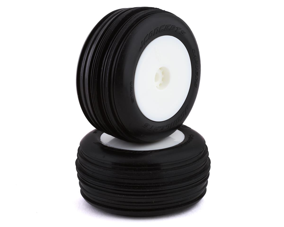 JConcepts Mini-T 2.0 Carvers Pre-Mounted Front Tires (White) (2) (Green)