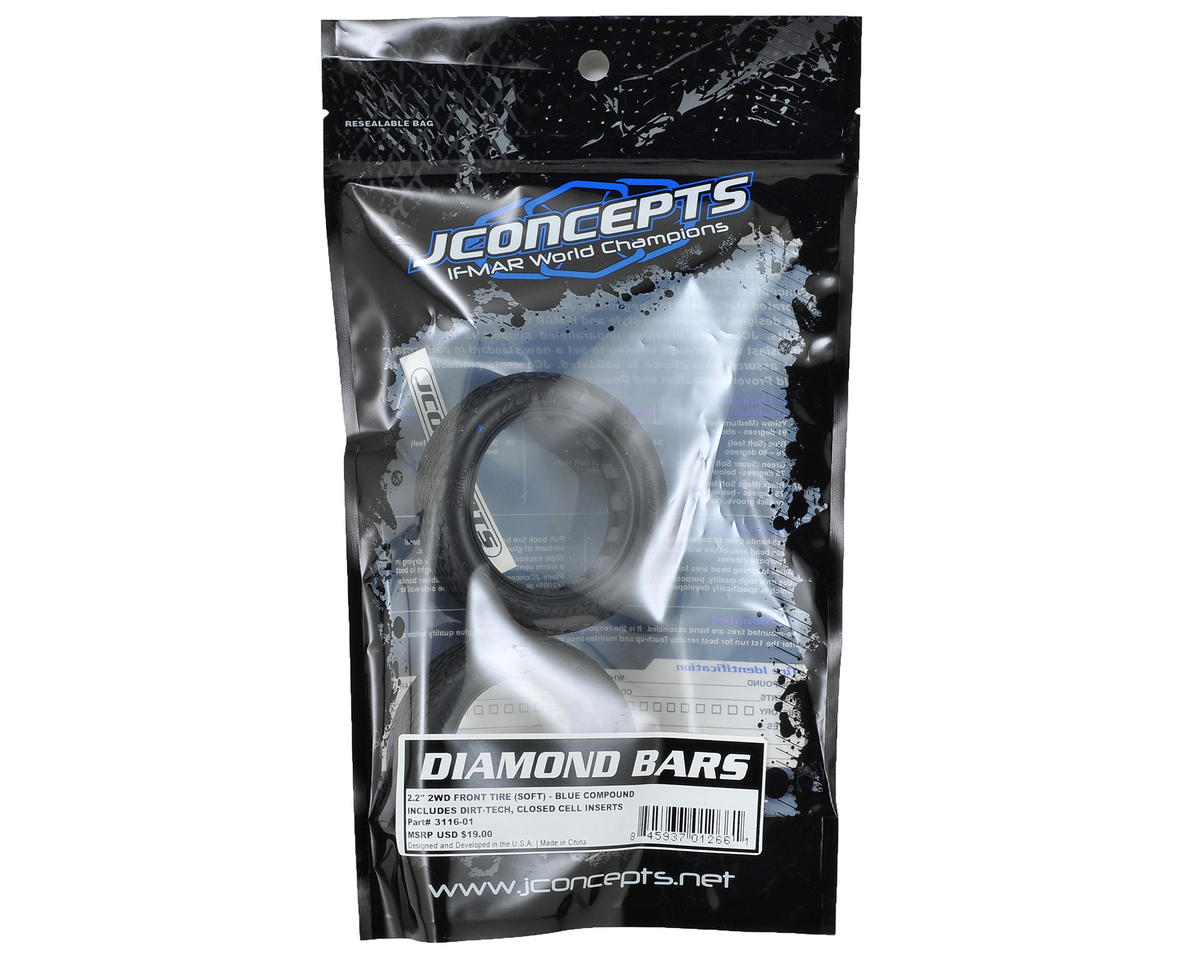 JConcepts Diamond Bars 2.2" 2WD Front Buggy Tires (2) (Blue)