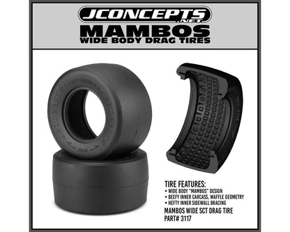 JConcepts Mambos SCT Street Eliminator Drag Racing Rear Tires (2) (Gold)