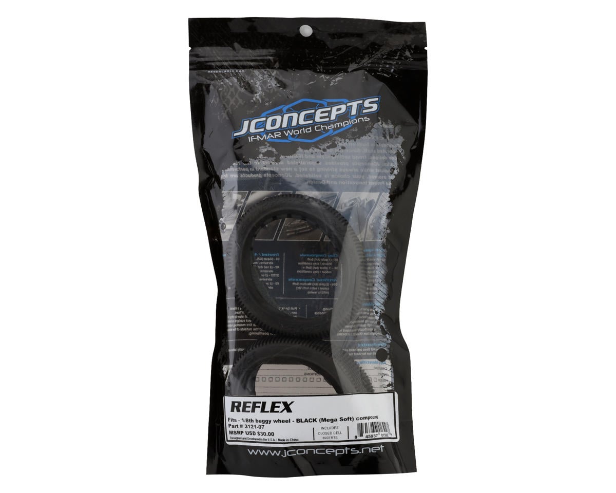 JConcepts Reflex 1/8 Buggy Tires (2) (Black)