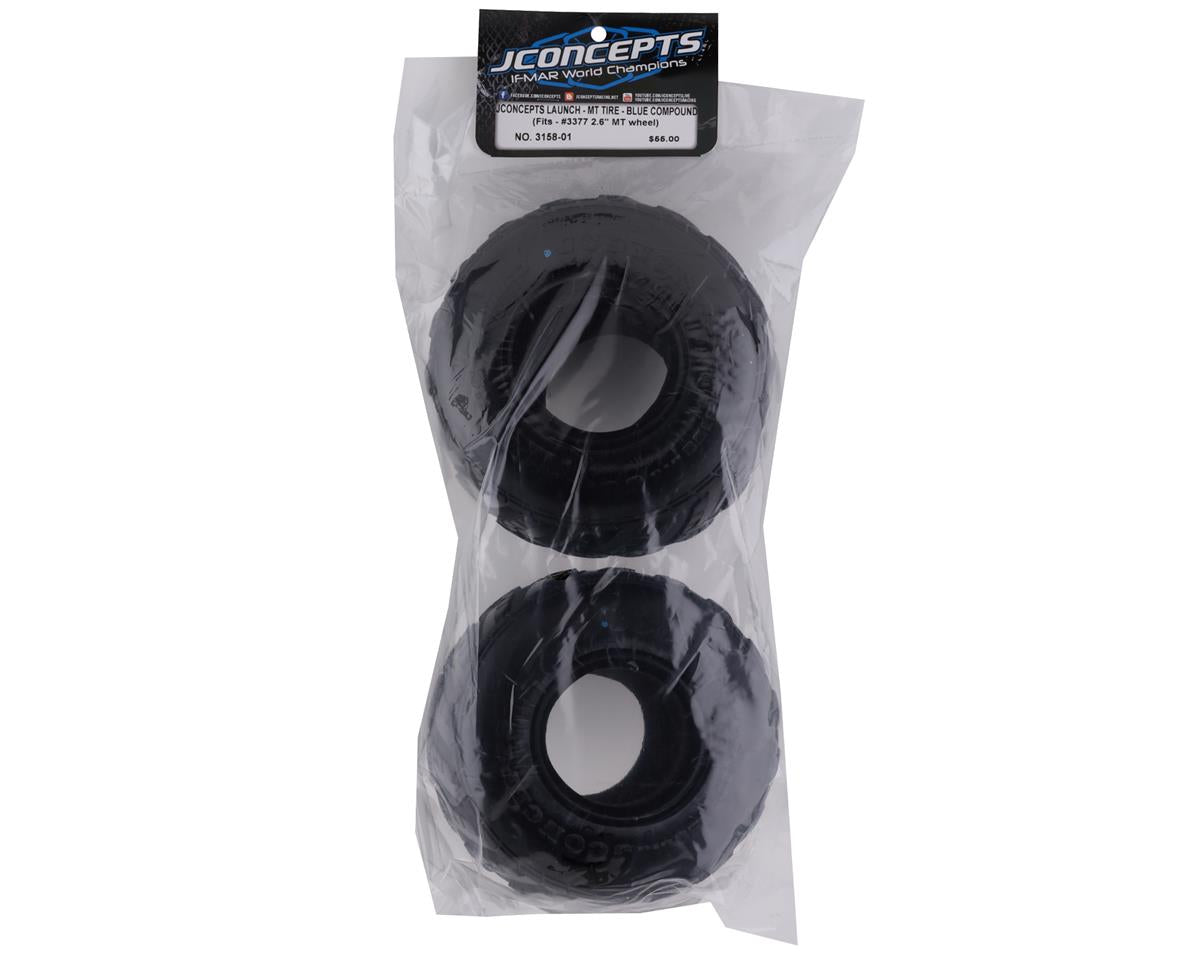 JConcepts Launch 2.6" Monster Truck Tires (2) (Blue)