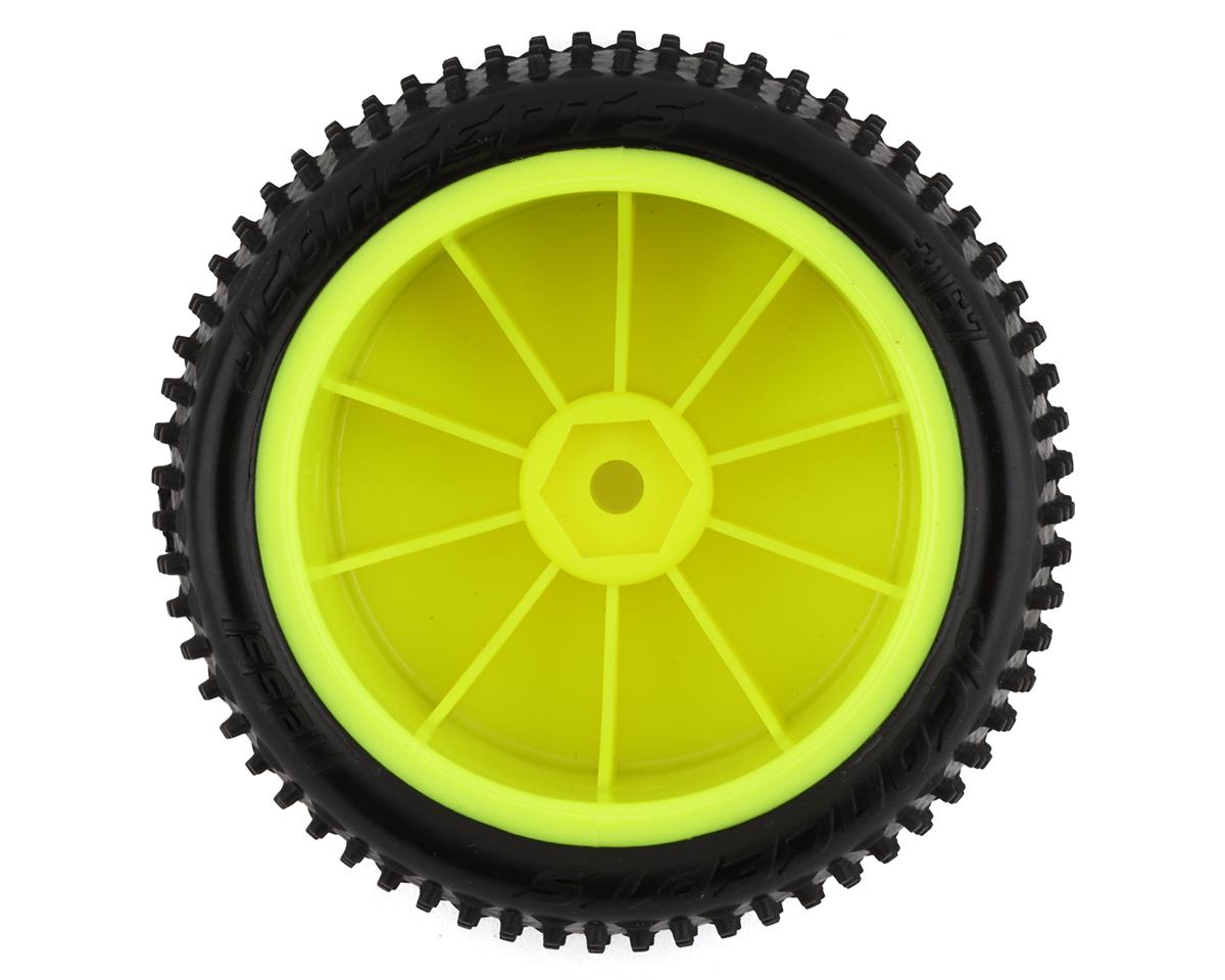 JConcepts Nessi 2.2" Pre-Mounted Rear Buggy Carpet Tires (Yellow) (2) (Pink)
