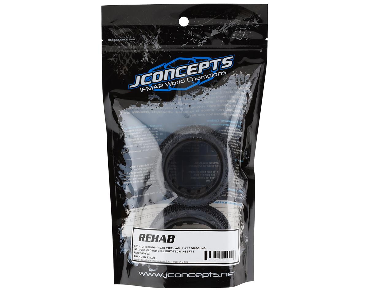 JConcepts ReHab 2.2" Rear Buggy Tires (2) (Aqua A2)