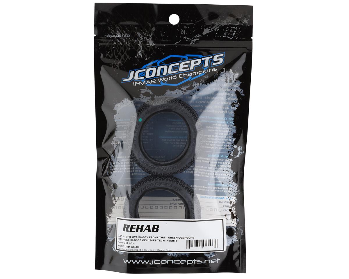 JConcepts ReHab 2.2" 2WD Front Buggy Tires (2) (Green)