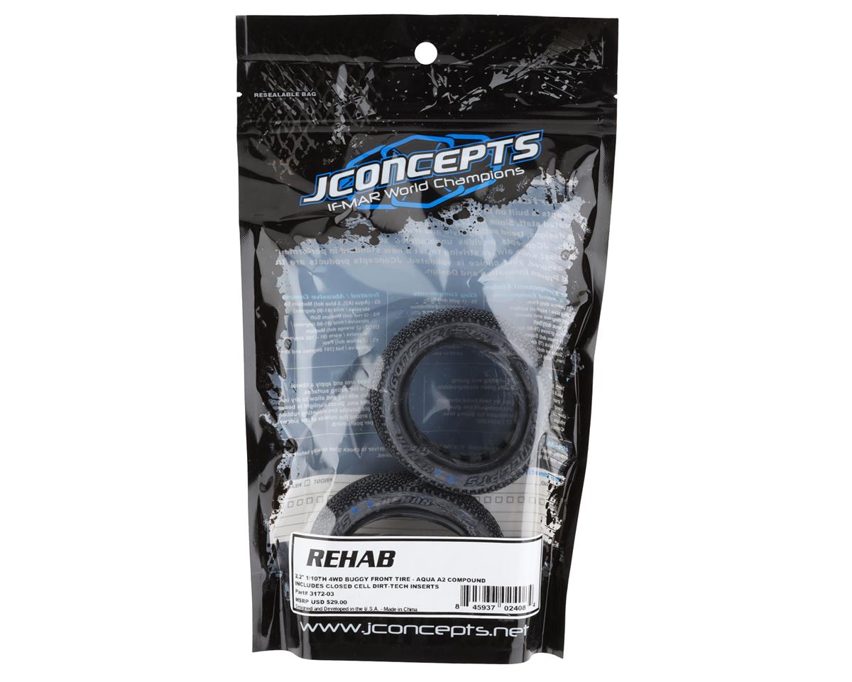 JConcepts ReHab 2.2" Front 4WD Buggy Tires (2) (Aqua A2)