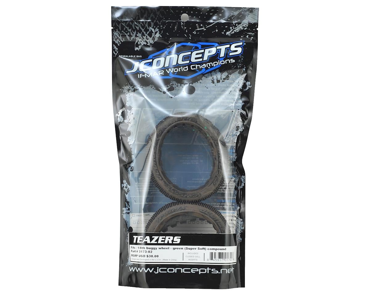 JConcepts Teazers 1/8th Buggy Tires (2) (Green)