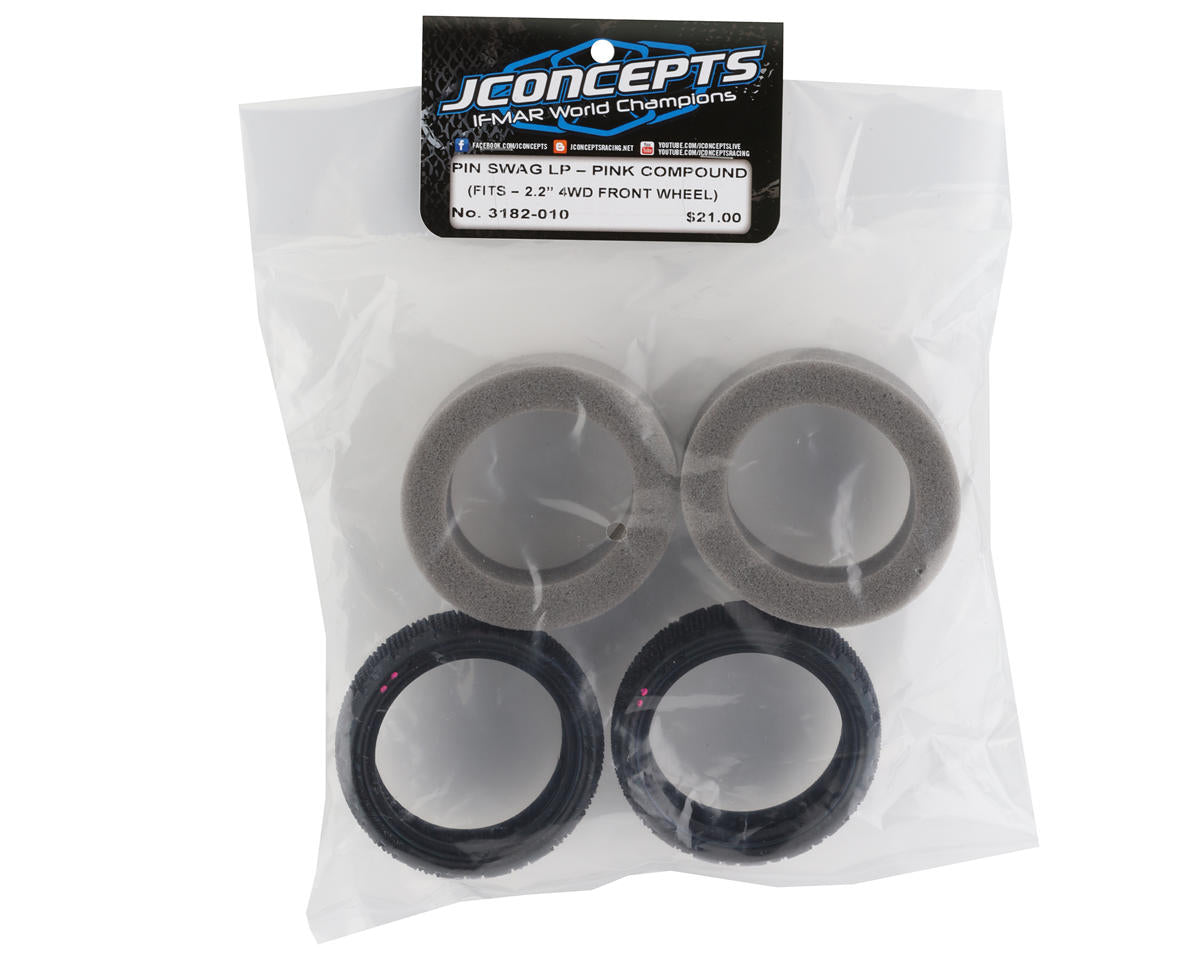 JConcepts Pin Swag 2.2" 4WD Buggy Front Carpet Tires (2) (Pink)