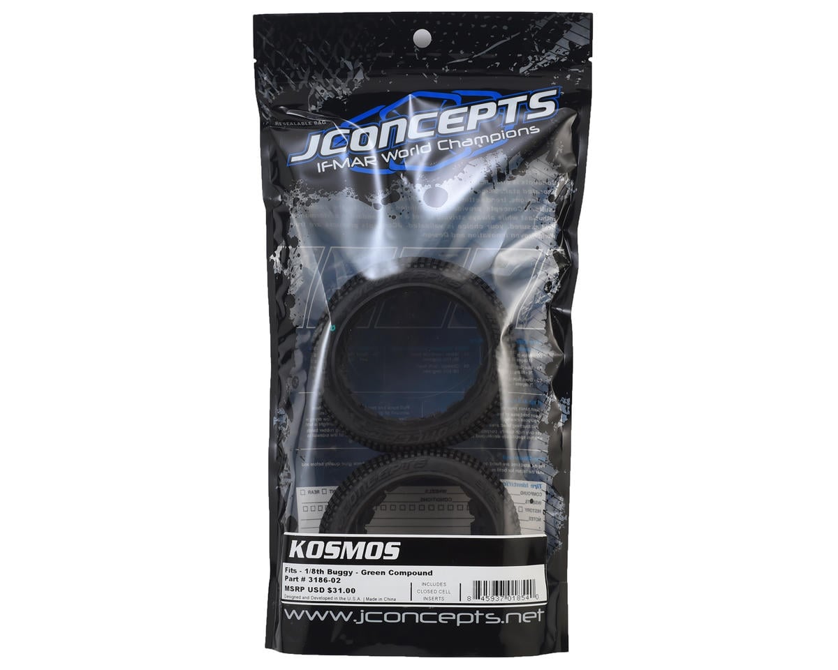 JConcepts Kosmos 1/8 Buggy Tire (2) (Green)