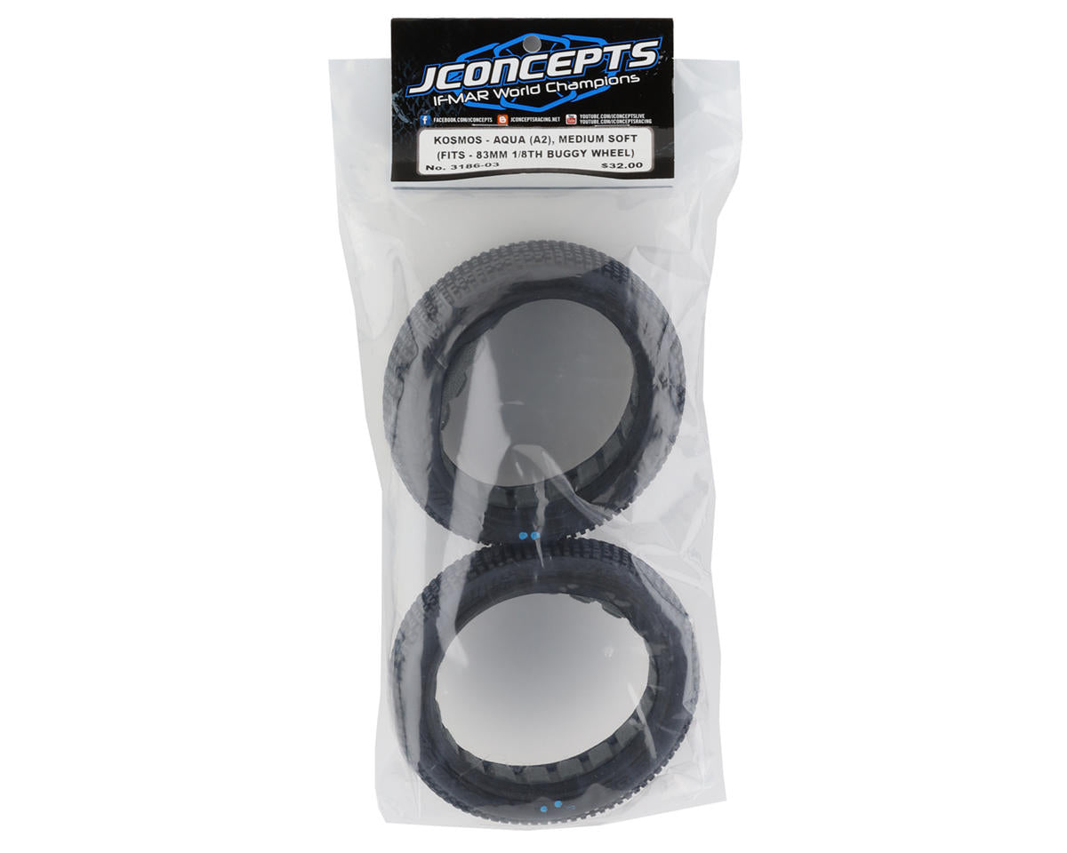 JConcepts Kosmos 1/8 Buggy Tire (2) (Aqua A2)