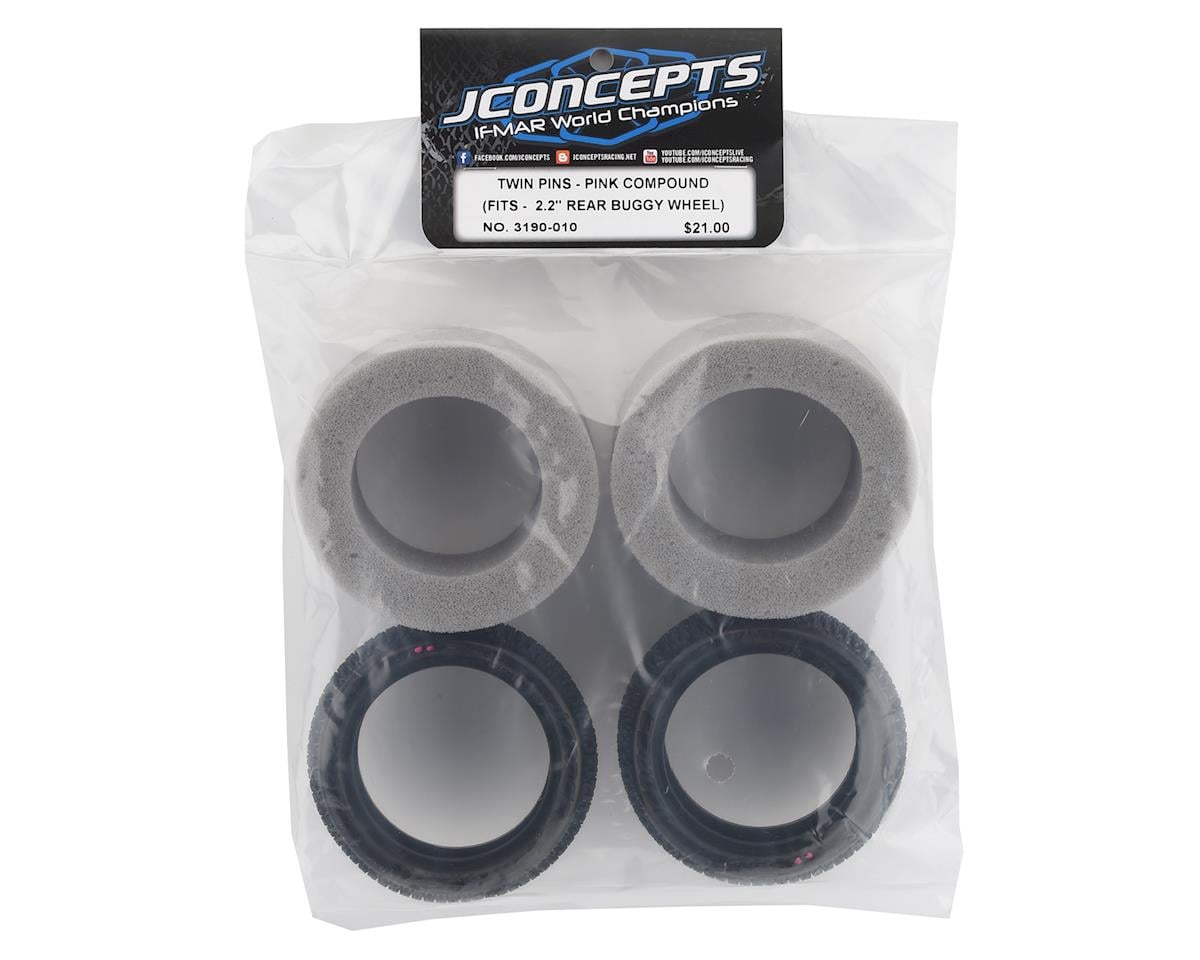 JConcepts Twin Pins 2.2" Rear Buggy Carpet Tires (2) (Pink)