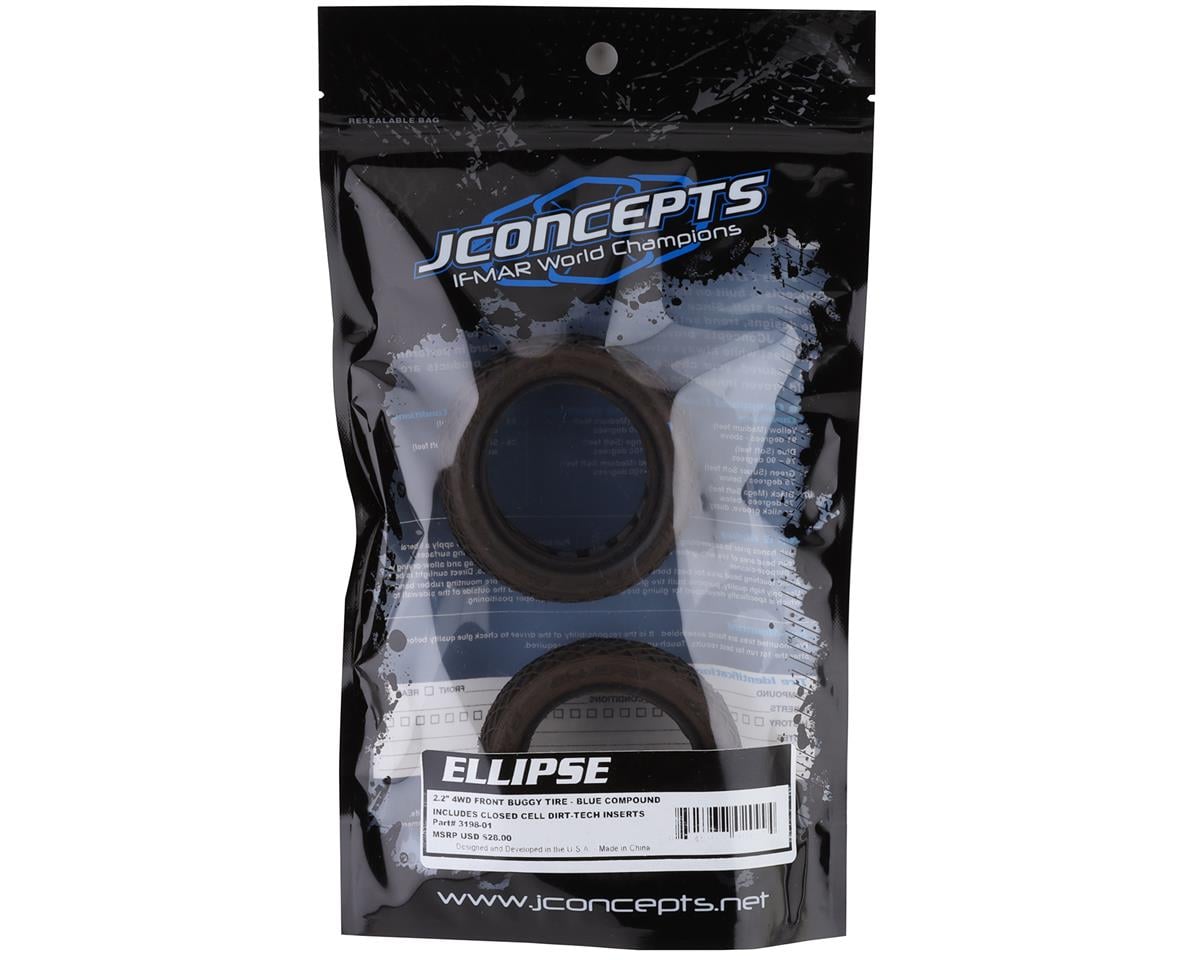 JConcepts Ellipse 2.2" 4WD Front Buggy Tires (2) (Blue)