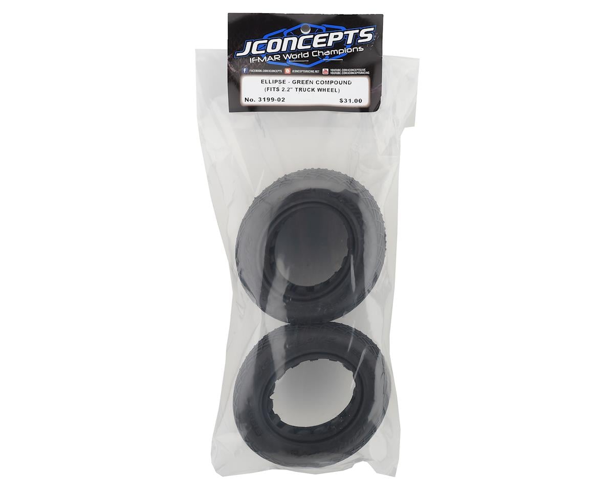 JConcepts Ellipse 2.2" 1/10 Stadium Truck Tires (2) (Green)