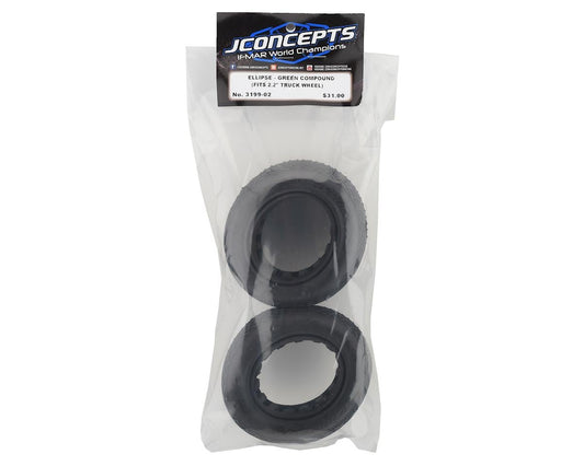 JConcepts Ellipse 2.2" 1/10 Stadium Truck Tires (2) (Green)