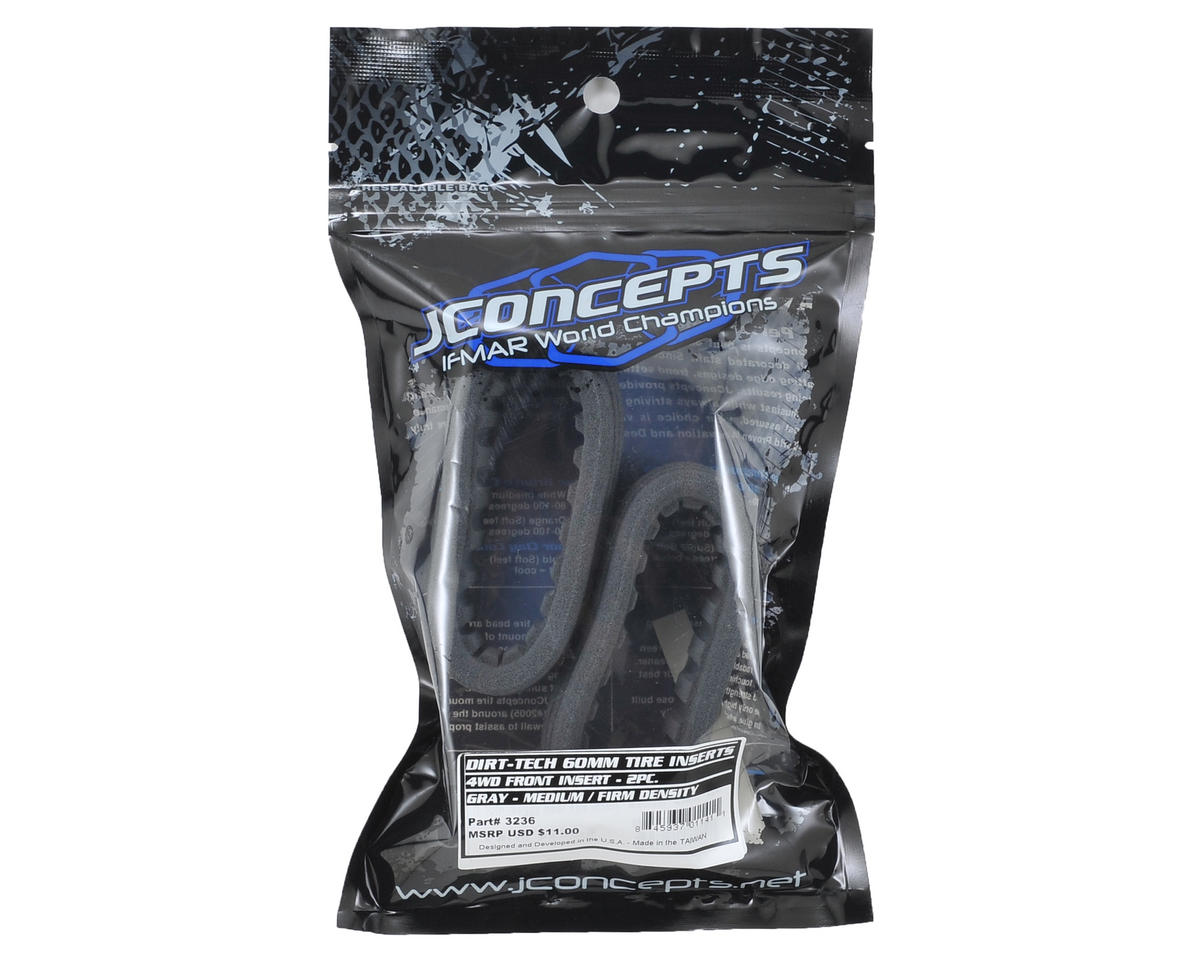 JConcepts "Dirt-Tech" 60mm 1/10 Rear Buggy Closed Cell Tire Insert (2)