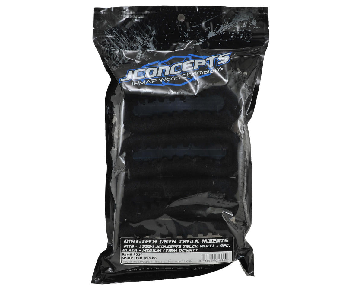 JConcepts "Dirt-Tech" 1/8 Truck Closed Cell Inserts (Firm) (4)