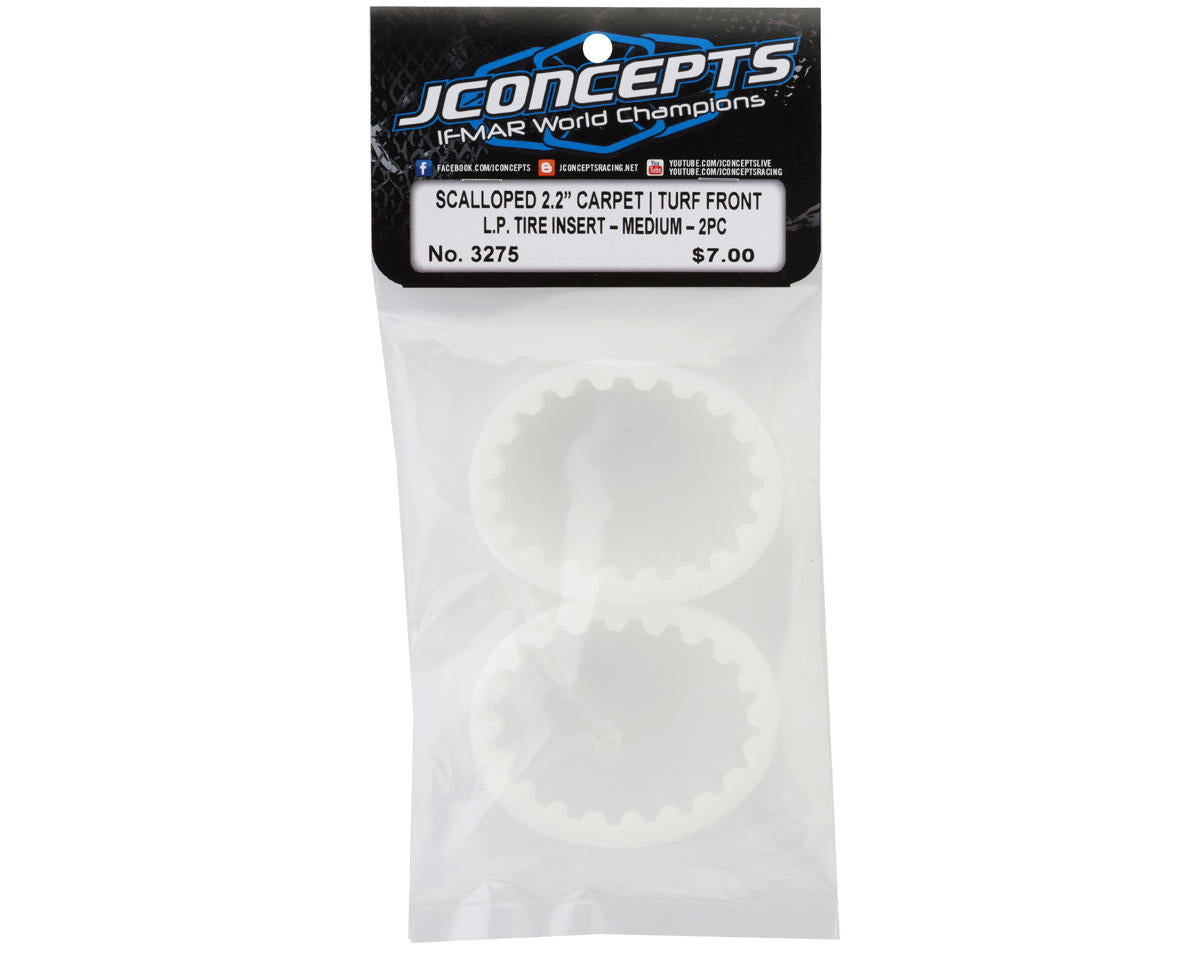 JConcepts Scalloped 2.2" LP Front Tires Foam Carpet/Turf Inserts (2)