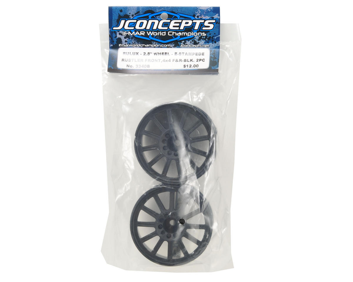 JConcepts 12mm Hex Rulux 2.8" Front Wheel (2) (Black)