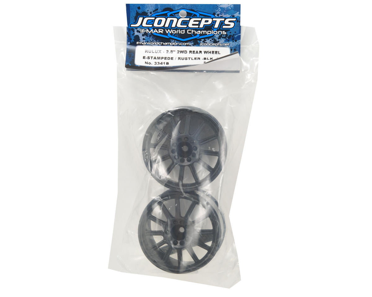 JConcepts 12mm Hex Rulux 2.8" Rear Wheel (2) (Black)
