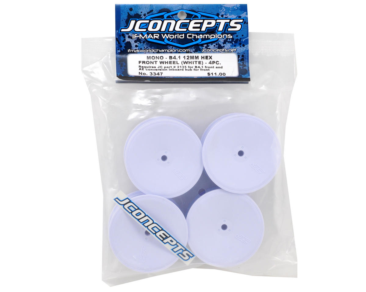 JConcepts Mono 2.2 Front Wheels (White) (4) (B7/B6/B5/RB6)
