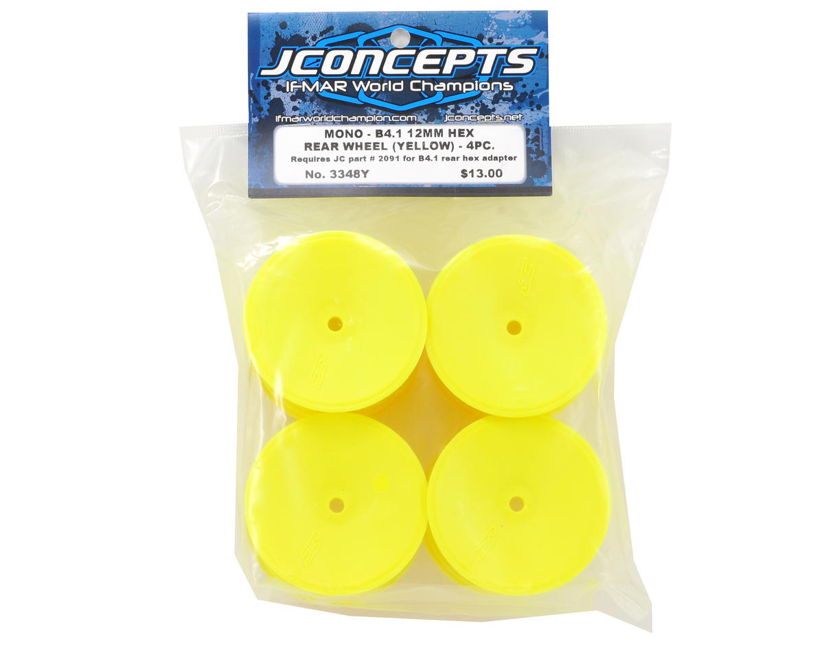 JConcepts Mono 2.2 Rear Wheels (Yellow) (4) (B7/B6/B74/RB6)