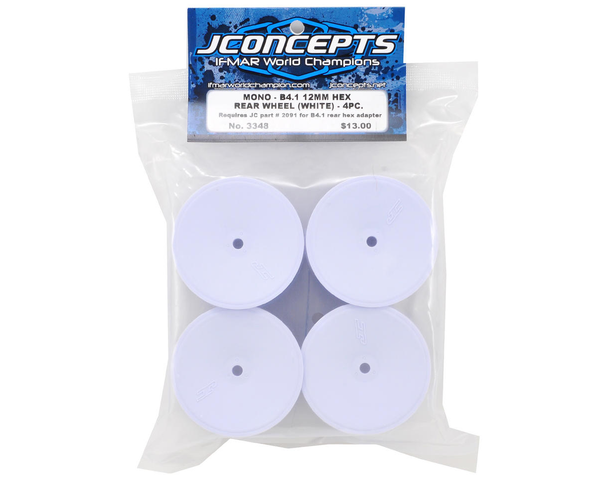 JConcepts Mono 2.2 Rear Wheels (White) (4) (B7/B6/B74/RB6)