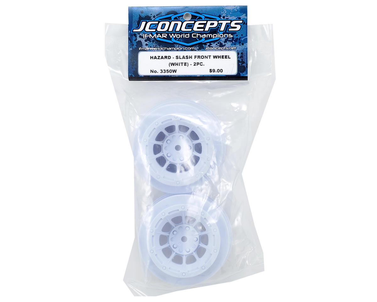 JConcepts 12mm Hex Hazard Short Course Wheels (White) (2)