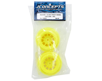 JConcepts 12mm Hex Hazard Short Course Wheels (Yellow) (2)