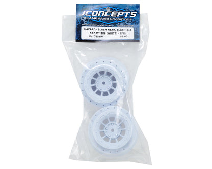 JConcepts 12mm Hex Hazard Short Course Wheels (White) (2)