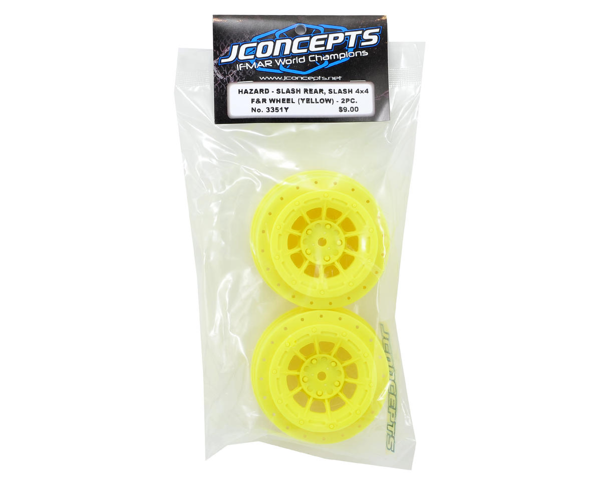 JConcepts 12mm Hex Hazard Short Course Wheels (Yellow) (2)