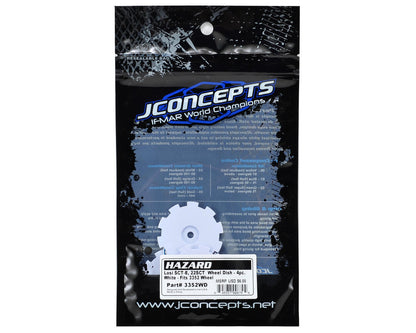JConcepts Hazard Wheel Dish (White) (4) (TEN-SCTE)