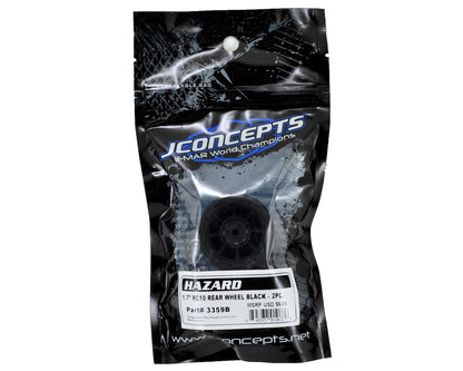 JConcepts Hazard 1.7" RC10 Rear Wheel (Black) (2)
