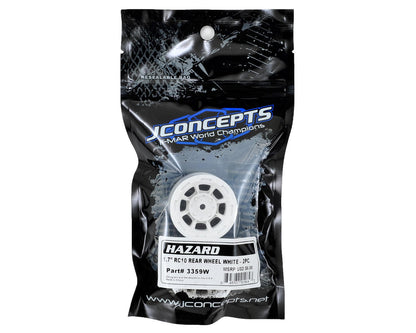 JConcepts Hazard 1.7" RC10 Rear Wheel (White) (2)