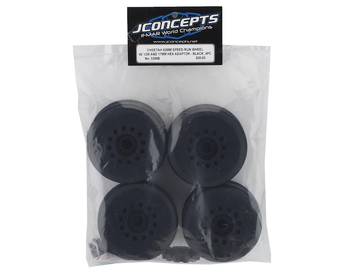 JConcepts Cheetah 83mm Speed-Run Wheel w/Removable Hex (Black) (4)