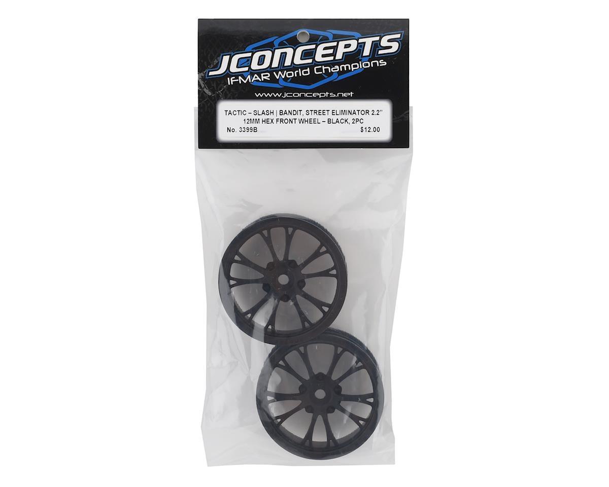 JConcepts Tactic Street Eliminator 2.2" Front Drag Racing Wheels (2) (Black)