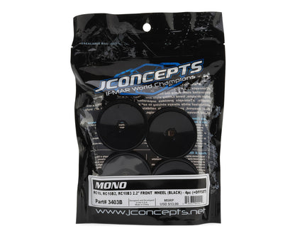 JConcepts RC10 Mono 2.2" Bearing Front Wheels (Black) (4)