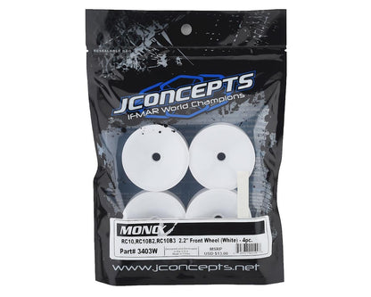JConcepts RC10 Mono 2.2 Bearing Front Wheels (White) (4)