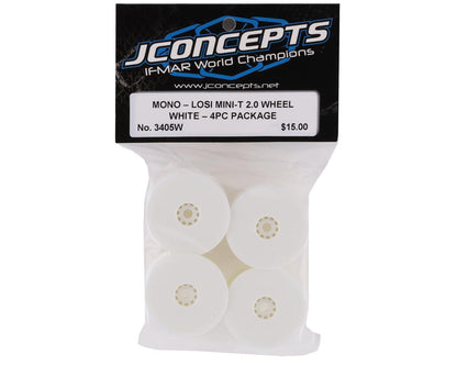 JConcepts Losi Mini-T 2.0 Mono Wheel Set (White) (4)