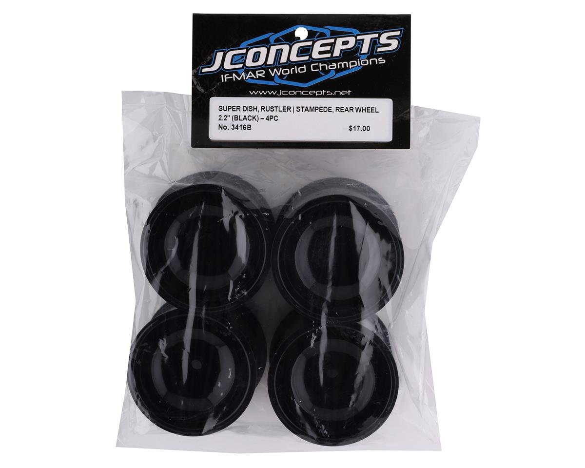 JConcepts 12mm Hex 2.2" Super Dish Rear Wheel (Black) (4)
