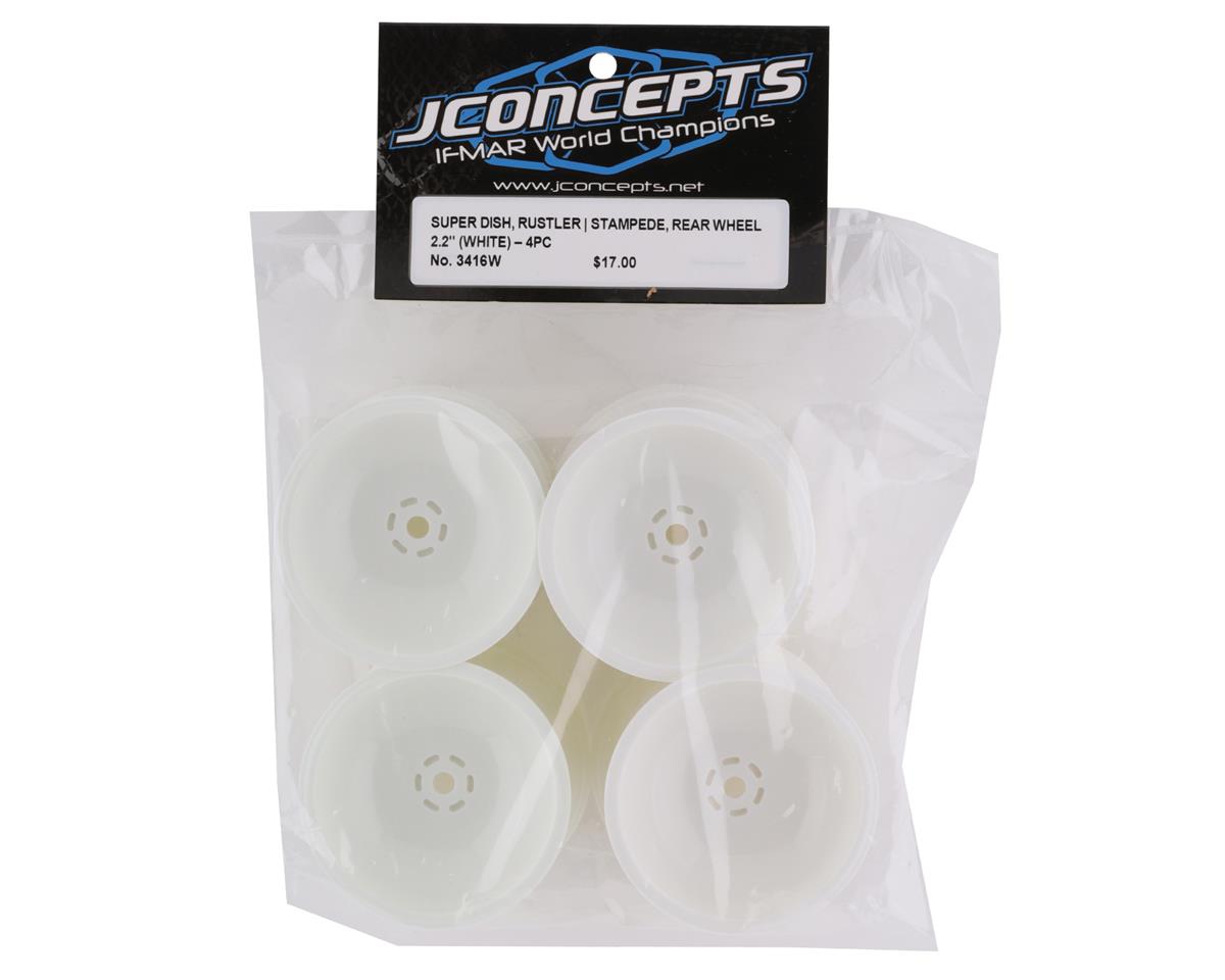 JConcepts 12mm Hex 2.2" Super Dish Rear Wheel (White) (4)