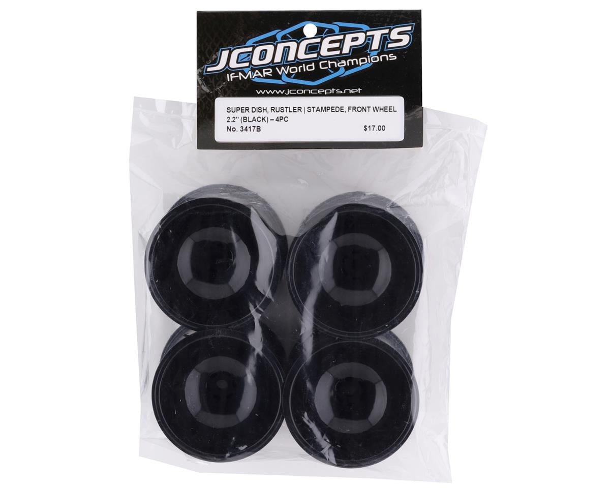 JConcepts 12mm Hex 2.2" Super Dish Front Wheel (Black) (4)