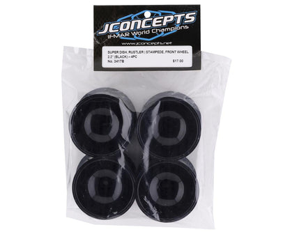 JConcepts 12mm Hex 2.2" Super Dish Front Wheel (Black) (4)