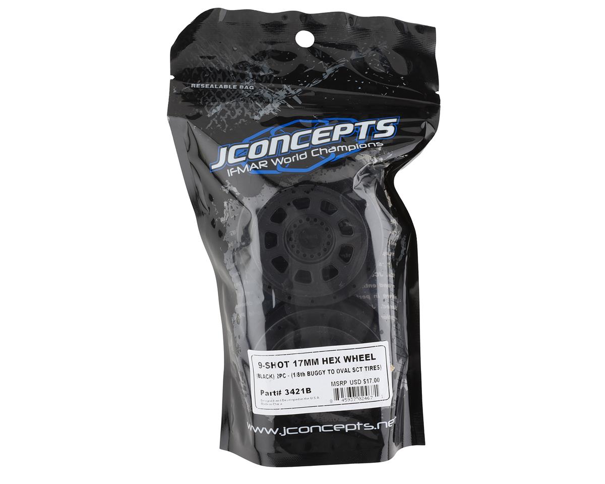 JConcepts 9-Shot Short Course Dirt Oval Wheels (2) (Black)